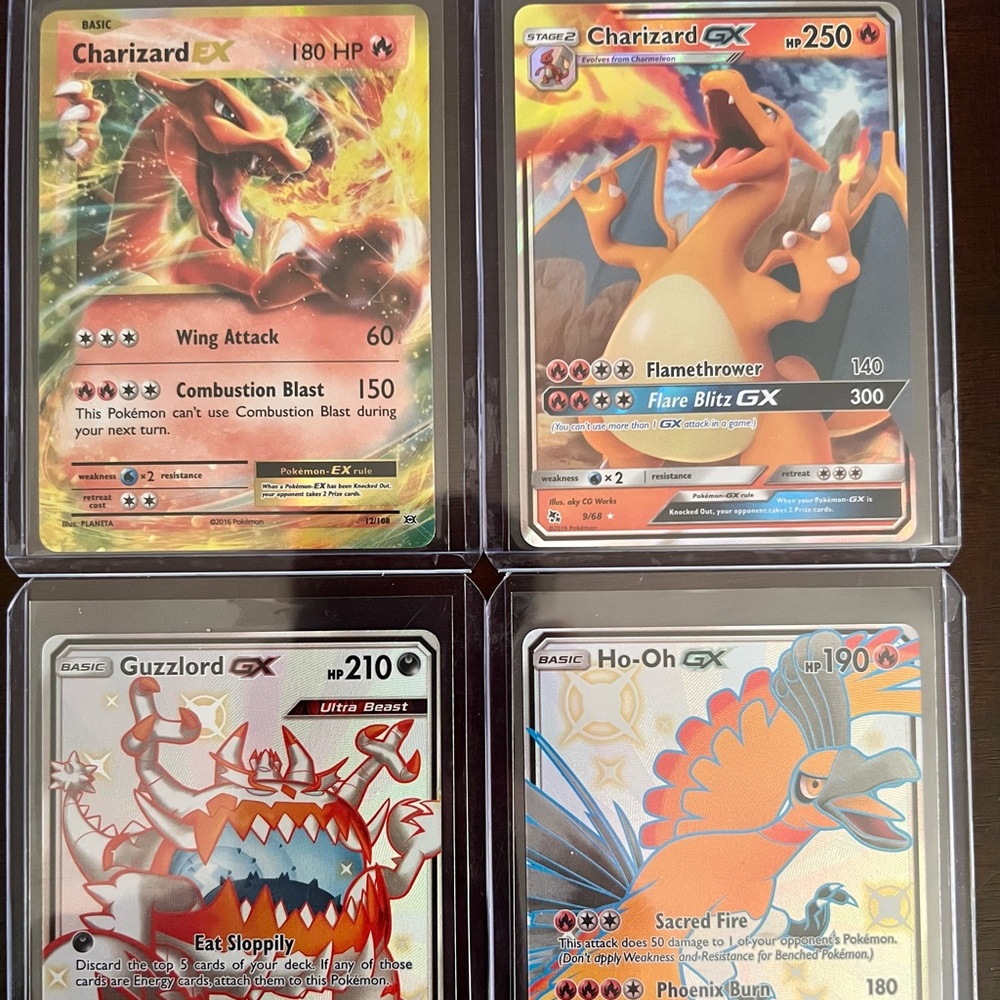 Pokémon Charizard EX and Ho-Oh GX